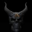 Celtic-SkullIII0002.png Skull Keltic with horns Celtic Skull
