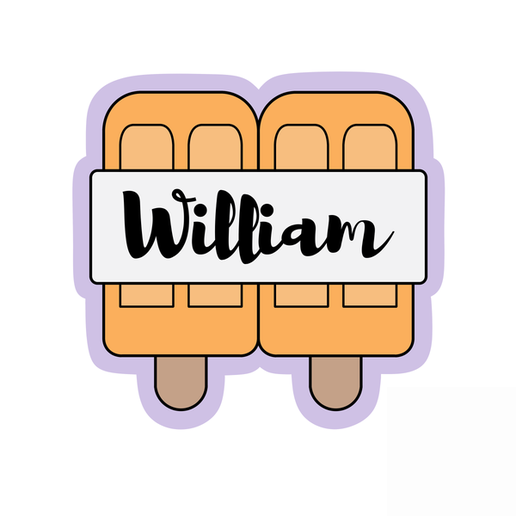 Popsicle Name Cookie Cutter STL – Personalized Ice Cream Bar 3D Print File – 2 Inch