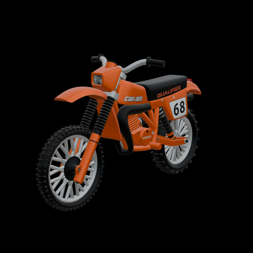 Can-Am Qualifier Enduro Motorcycle 1977 — Full-Color & Multicolor