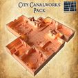 City-CanalWorks-re-4.jpg City Canal Works 28 mm Tabletop Terrain