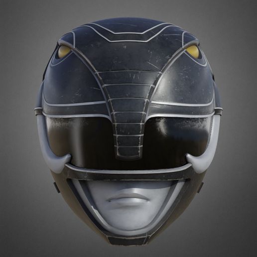 🪖 Power Rangers Mighty Morphin Black Ranger Helmet for Cosplay・ STL ...