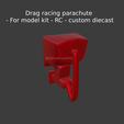 Nuevo proyecto (8) (6).png Fichier STL Parachute de course de dragster - Pour modèle réduit - RC - custom diecast・Modèle à télécharger et à imprimer en 3D