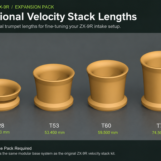 Kawasaki ZX-9R Modular Velocity Stacks – Expansion Pack