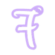 F_Ucase.stl disney - alphabet font - cookie cutter