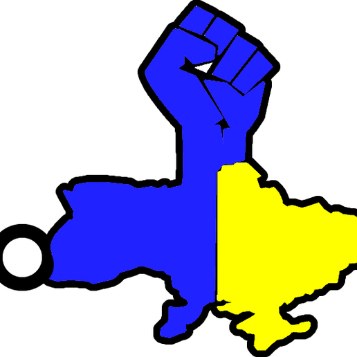 Resist ukraine Keychain 3D model