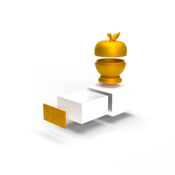 Manzana_03.png TEACHER'S DAY TROPHY - GOLDEN APPLE WITH COMPARTMENT