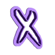 X_Ucase.stl naruto - alphabet font - cookie cutter