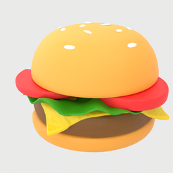 Screen1.png STL file REALISTIC HAMBURGER / CHEESE BURGER / FAST FOOD・Design to download and 3D print