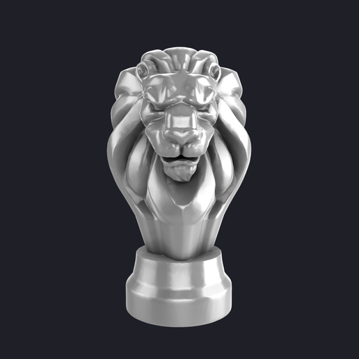 lionhead-render.png lion head statue 3D MODEL