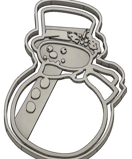 2 Christmas Cookie Moulds - Santa Claus - Snowman - Christmas tree - Christmas ball - cookie cutter - cookie cutter - cookie cutter - pochoi - 3D model önizlemesi