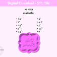 2.png Baby Shower Plaque Cookie Cutter & Stamp Set