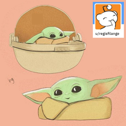BabyYodaPic.png STL-Datei Baby Yoda Cookie Cutters kostenlos・Vorlage für 3D-Drucker zum herunterladen