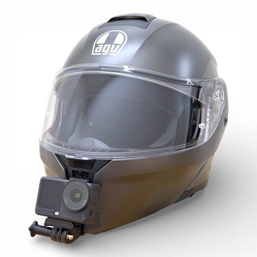 agv helmet camera K1S Chin Mount Kits Made for K1 S Mount Kit Carbon Fiber Load Bearing Patch Adjustable Camera Bracket Compatible with GoPro Hero Ins360 DJI Action Cams (Aluminum view that delivers the clarity you need for uploading GoPro's Smart Motorcycle Helmet Is