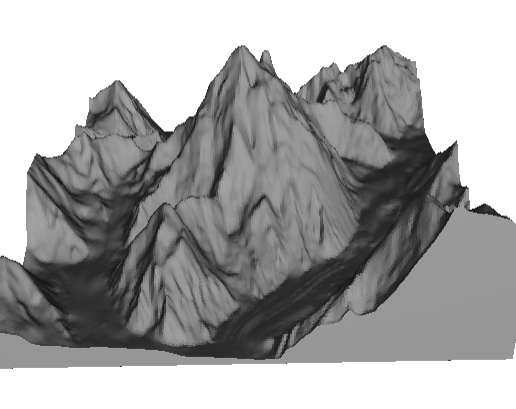K2 / Savage Mountain 3D Terrain Model - Karakoram Topographic Relief Map (Supportless)