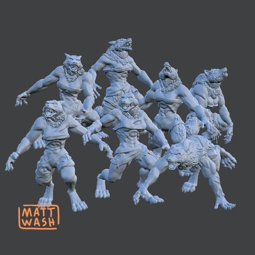 ♀️ Female Werewolves・ STL File for 3D printing・Cults