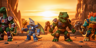 ⭐ Dino Warriors – 3D Printable Hero Set