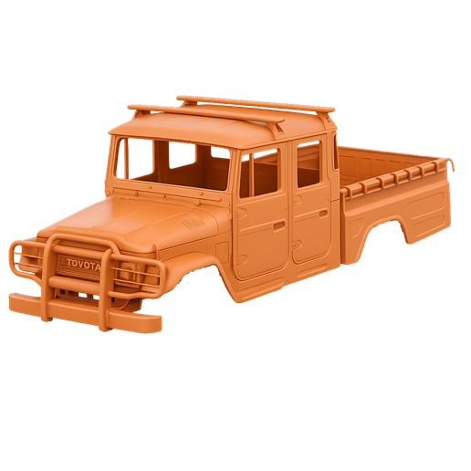 1990 Toyota Land Cruiser Bandeirante, hollow body shell, rc trucks, crawlers, scale model, stl