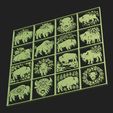 Floral-Bison-Bundle0002.jpg Floral Bison Bundle | 16 Decorative STL + SVG Designs
