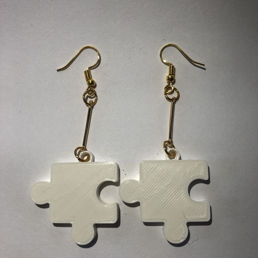 puzzle earrings 3D model