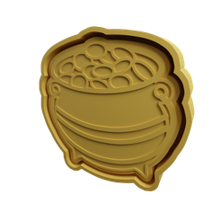 fuente-del-tesoro.png Archivo STL molde para silicona caldero de oro・Objeto imprimible en 3D para descargar