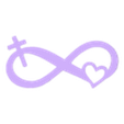 infinity symbol cross heart.stl Infinity sign, heart and cross, Christian marriage symbol, Jesus Forever Love, infinity heart, forever together, everlasting eternal divine love