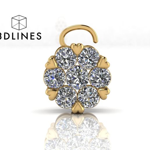 flower setting tennis neckles 3D model