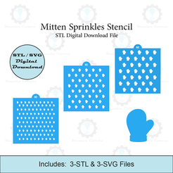 Etsy-Listing-Template-STL.png Mitten Sprinkles Stencil | Laser or 3D Printed, Decorating Stencils | Digital Download STL & SVG Files