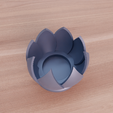 untitled4.png 3D Flower Tea Light Holder or Candle Holder with 3D Stl File & Garden Decor, Valentines Gift, 3D Printed Decor, Flower Art, Flower Gift