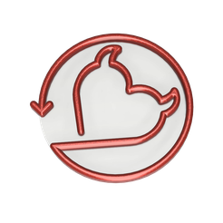 Horned-Heart-circle-solid-bkgd.png Free STL file The Devilish Heart V2・3D printable model to download