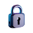 lock-1.png Cartoon Style Shiny Lock – 3D Printable Design