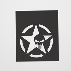 Sin título.jpg Stencil Punisher Logo star