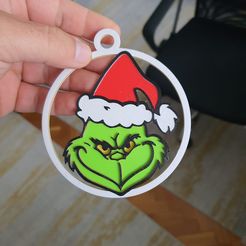 316962292_8328094287265430_5673101421957707544_n.jpg STL-Datei Grinch Ornament Weihnachten・3D-druckbares Design zum Herunterladen