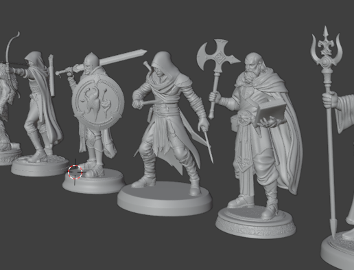 🎲 RPG Adventurers Starter Pack – 8 Fantasy Miniatures STL (28mm) | DnD ...