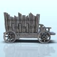 4.jpg Wooden cart on wheels with barrels 1 - Hobbit Dark Age Medieval terrain