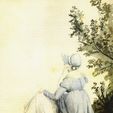 JaneAustenWatercolour.jpg Jane Austen Watercolour Verdure Quote Lithophane Window Hanging