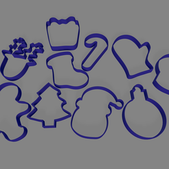 naviadad kit borde.png Бесплатный STL файл Christmas cookie cutter kit・Модель 3D-принтера для загрузки