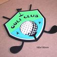 club-golf-pelota-grip-swing-palos-cesped-cartel-letrero.jpg Club, Golf, sign, signboard, sign, logo, print3d, ball, ball, grass, hole, grip, swing, clubs