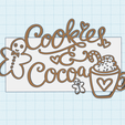 cookies-cocoa-3d-print.png Cookies and cocoa, gingerbread Christmas cookie with love