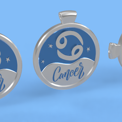 cancer 1.png Файл STL 3 IN 1. COIN, BANGLE AND KYLON WITH THE CANCER.・Модель для загрузки и печати в формате 3D