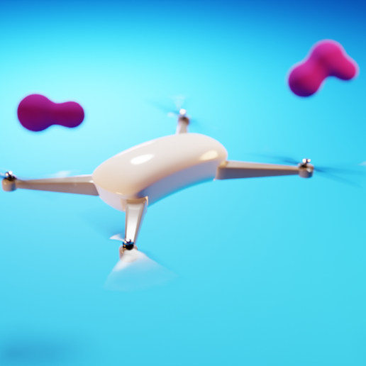 Dron Animation 3D model