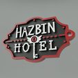 03.jpg Hazbin Hotel fan logo Keychain. TV series, cartoon, merch, cosplay