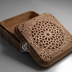 1.png Square Jewelry Box - Files for CNC