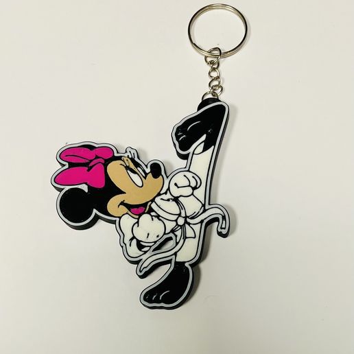 minnie karate keychain
