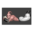 bu sirote et lit.png STL file Majin BUU sipping at the temple of time....・Template to download and 3D print