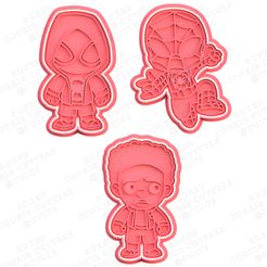 main.jpg Fichier 3D Spider-Man Miles Morales ensemble de 3 emporte-pièces・Objet pour impression 3D à télécharger