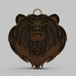 b4.png Файл STL Bear Pendant・Шаблон для 3D-печати для загрузки