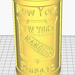 NYRangersSampleImage.jpg Файл STL Винная бутылка с литофаном "Нью-Йорк Рейнджерс・Шаблон для 3D-печати для загрузки