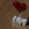 LOVE-01.png Heart desk ornament - Adorno de escritorio corazon