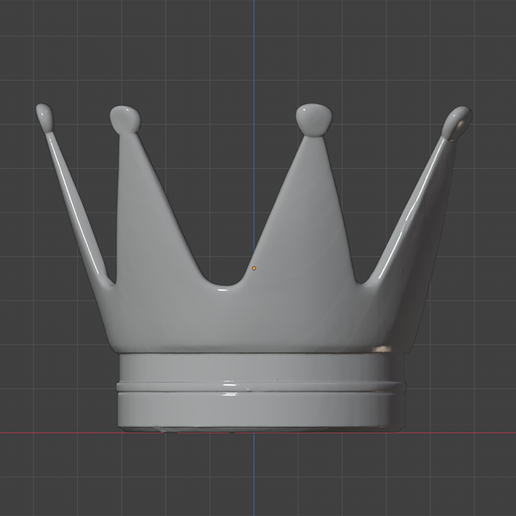 👑 rounded crown print model・ STL File for 3D printing・Cults