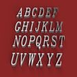 RENDER.jpg ITALIC font uppercase 3D letters STL file